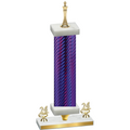 Premium Single Purple Carbon Fiber Year Chess Trophy