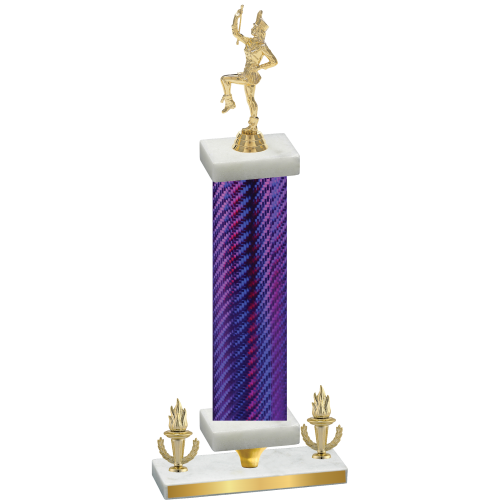 Premium Single Purple Carbon Fiber Victory Majorette Trophy