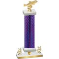 Premium Single Purple Carbon Fiber Year Fishing Trophy