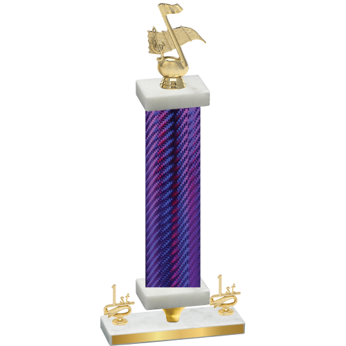 Premium Single Purple Carbon Fiber First Place Music Trophy