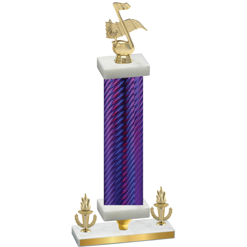 Premium Single Purple Carbon Fiber Victory Music Trophy