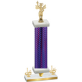 Premium Single Purple Carbon Fiber First Place Academics Trophy