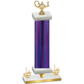 Premium Single Purple Carbon Fiber First Place Academics Trophy