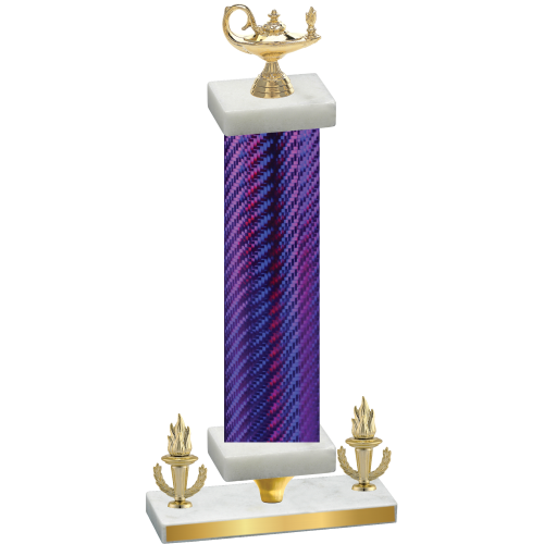 Premium Single Purple Carbon Fiber Victory Academics Trophy