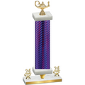 Premium Single Purple Carbon Fiber Year Academics Trophy