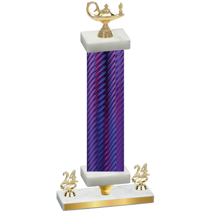 Premium Single Purple Carbon Fiber Year Academics Trophy