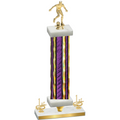 Premium Single Purple Glacier First Place Soccer Trophy