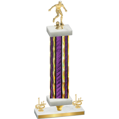 Premium Single Purple Glacier First Place Soccer Trophy