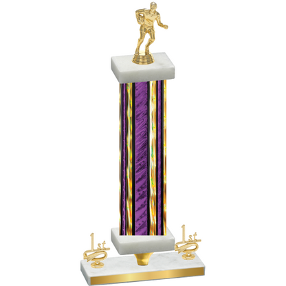 Premium Single Purple Glacier First Place Rugby Trophy