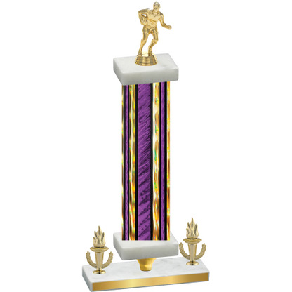 Premium Single Purple Glacier Victory Rugby Trophy