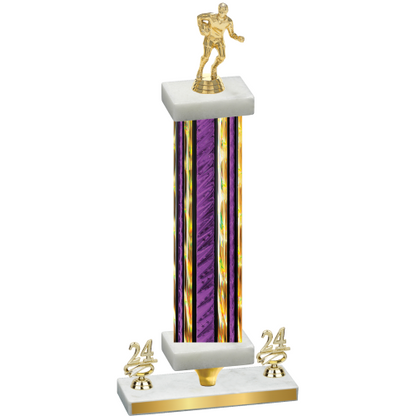 Premium Single Purple Glacier Year Rugby Trophy