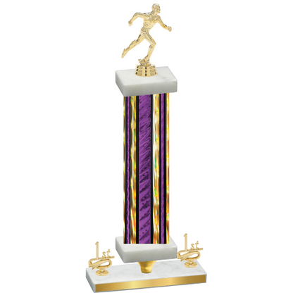 Premium Single Purple Glacier First Place Running Trophy