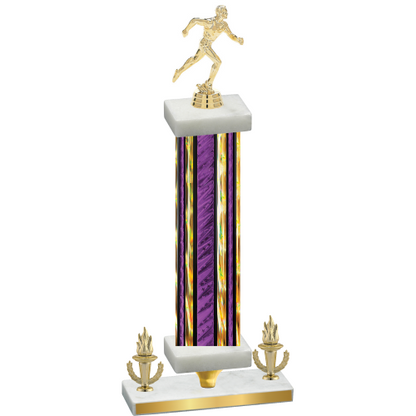 Premium Single Purple Glacier Victory Running Trophy