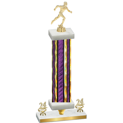 Premium Single Purple Glacier Year Running Trophy