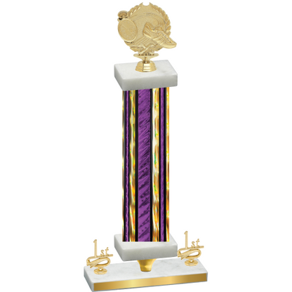 Premium Single Purple Glacier First Place Running Trophy