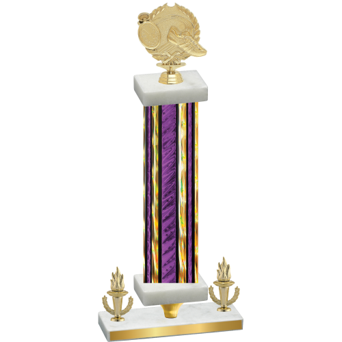 Premium Single Purple Glacier Victory Running Trophy