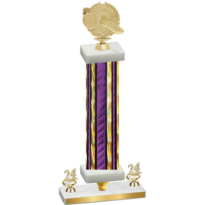 Premium Single Purple Glacier Year Running Trophy