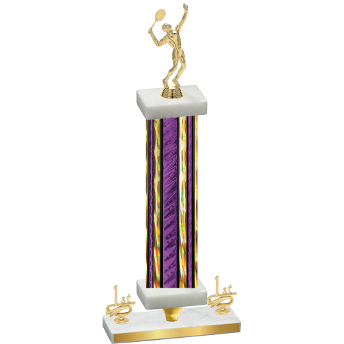 Premium Single Purple Glacier First Place Tennis Trophy