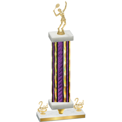 Premium Single Purple Glacier Second Place Tennis Trophy