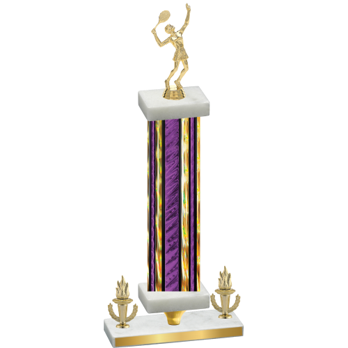 Premium Single Purple Glacier Victory Tennis Trophy