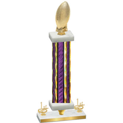 Premium Single Purple Glacier First Place Football Trophy