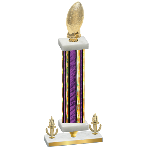 Premium Single Purple Glacier Victory Football Trophy