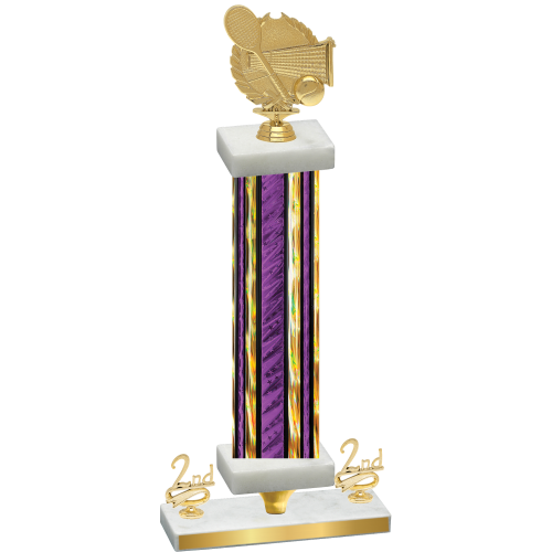 Premium Single Purple Glacier Second Place Tennis Trophy