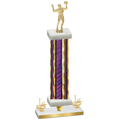 Premium Single Purple Glacier First Place Volleyball Trophy