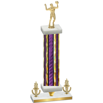 Premium Single Purple Glacier Victory Volleyball Trophy