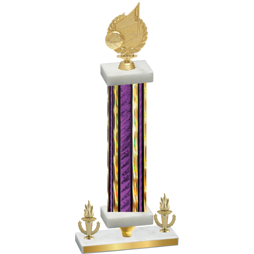 Premium Single Purple Glacier Victory Volleyball Trophy