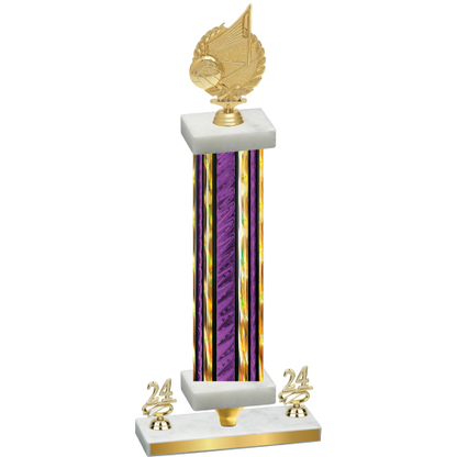 Premium Single Purple Glacier Year Volleyball Trophy