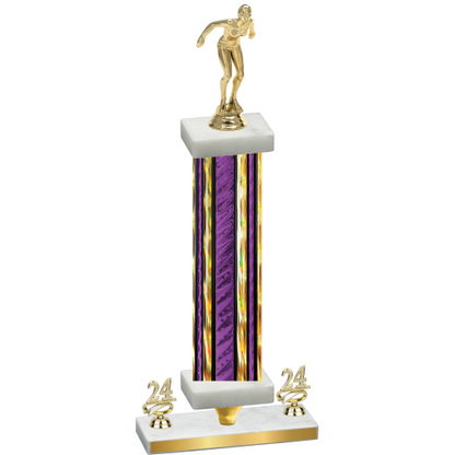 Premium Single Purple Glacier Year Tennis Trophy