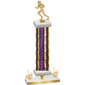 Premium Single Purple Glacier First Place Football Trophy