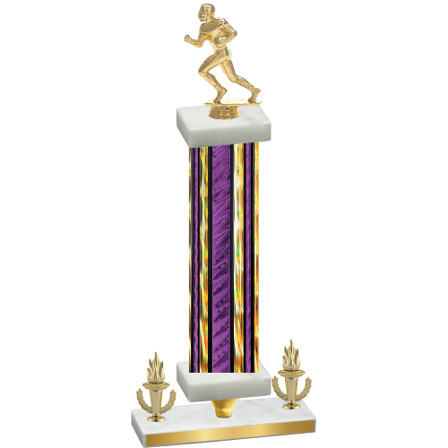 Premium Single Purple Glacier Victory Football Trophy