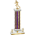 Premium Single Purple Glacier Year Football Trophy