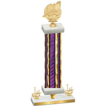 Premium Single Purple Glacier First Place Swimming Trophy