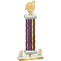 Premium Single Purple Glacier Year Swimming Trophy