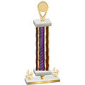 Premium Single Purple Glacier Fourth Place Insert Trophy