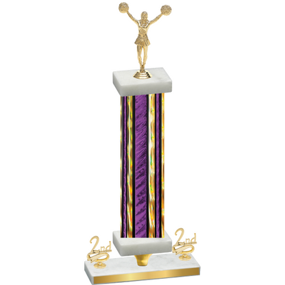 Premium Single Purple Glacier Second Place Cheerleading Trophy