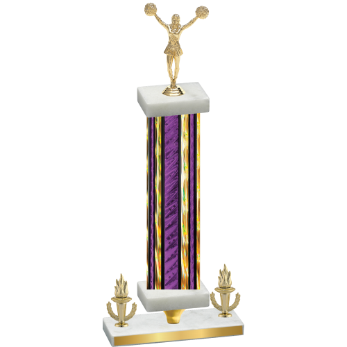 Premium Single Purple Glacier Victory Cheerleading Trophy