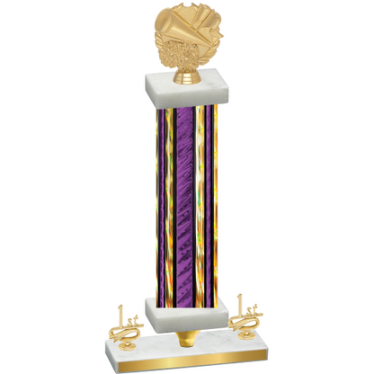 Premium Single Purple Glacier First Place Cheerleading Trophy