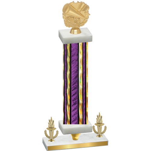 Premium Single Purple Glacier Victory Cheerleading Trophy