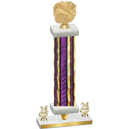 Premium Single Purple Glacier Year Cheerleading Trophy