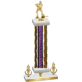 Premium Single Purple Glacier Victory Hockey Trophy