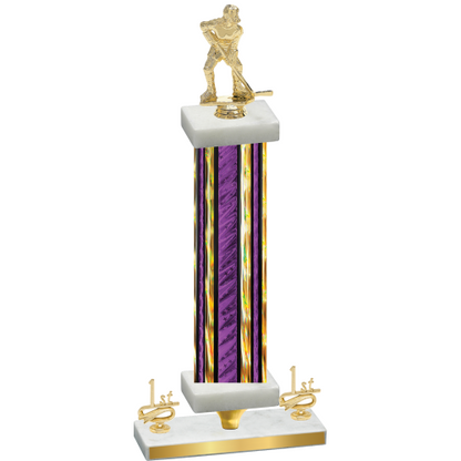 Premium Single Purple Glacier First Place Hockey Trophy