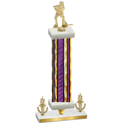 Premium Single Purple Glacier Victory Hockey Trophy