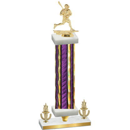 Premium Single Purple Glacier Victory Lacrosse Trophy