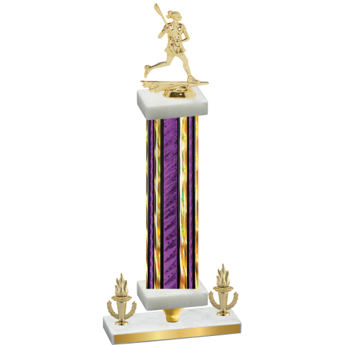 Premium Single Purple Glacier Victory Lacrosse Trophy