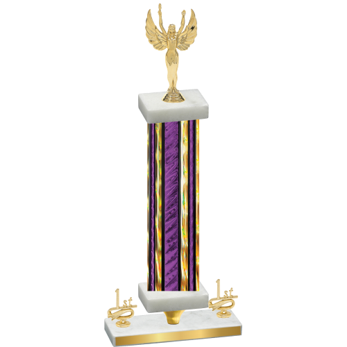 Premium Single Purple Glacier First Place Victory Trophy