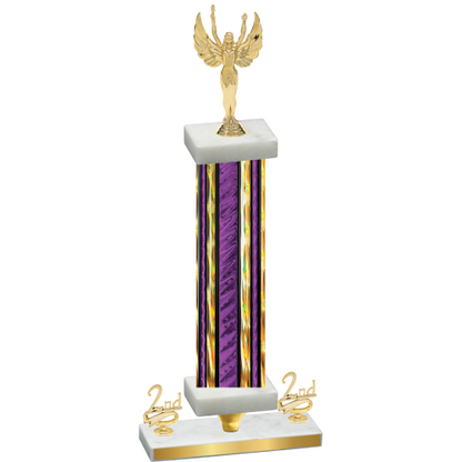 Premium Single Purple Glacier Second Place Victory Trophy